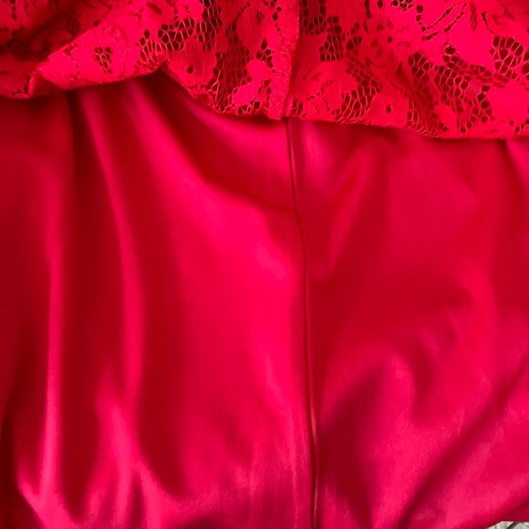 NEW Apt. 9 Red Fit and Flare Lace Overlay Dress Size 12 Back Zipper Sleeveless - Picture 9 of 13